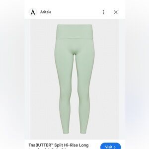Aritzia TnaBUTTER Mint Kids Leggings